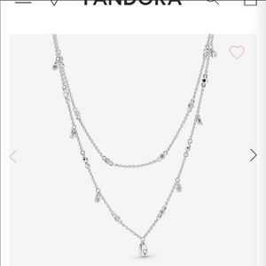 Pandora layered chandelier droplets necklace